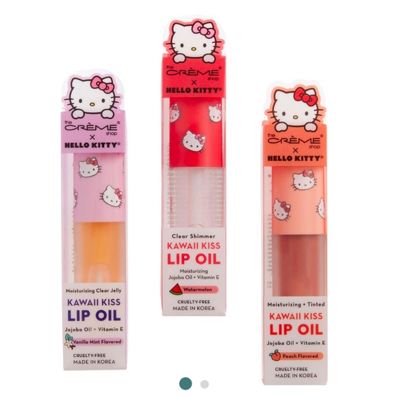 the creme shop Other - 3x The Creme shop kawaii kiss bundle makeup lip gloss jelly tinter clear peach